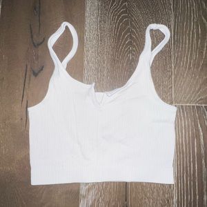 White tank top. From Brandy Melville. Size S.